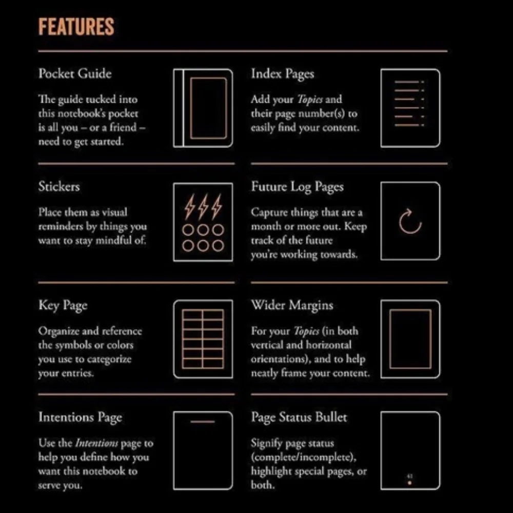 ❤️BUY 5 GET 3 FREE  Bullet Journal Edition 2, Yellow24 & Black,Retail $31.50US